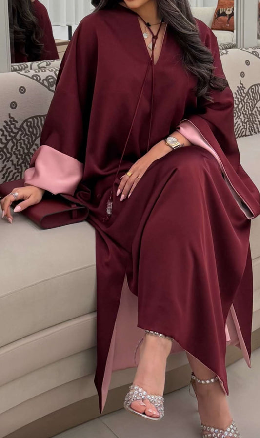 Double Face Kaftan by Nagham Asari I Elegant